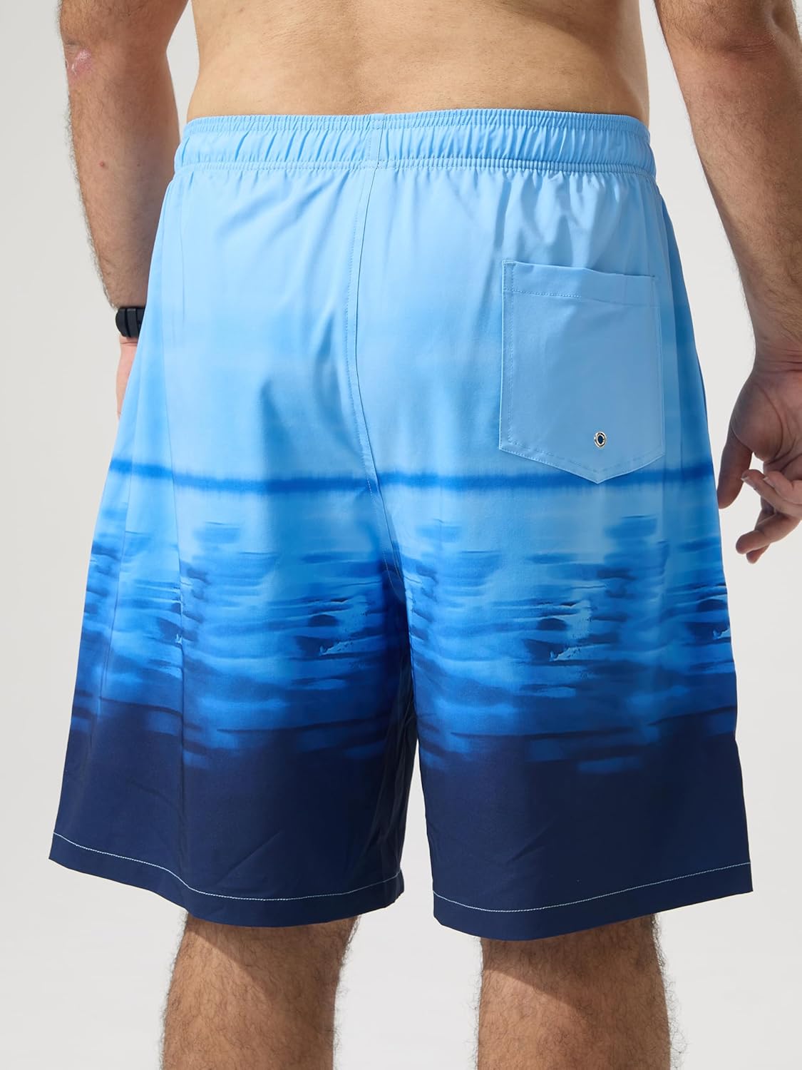 Arcweg Big and Tall Mens Swim Trunks - 9 inch Plus Size Quick Dry Bathing Suits with Mesh Liner & Zipper Pockets 1X-6X