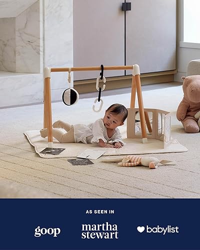 Miniatura 6 de Lalo Gimnasio y tapete de juegos para bebés y niños pequeños  Alfombra de juego ecológica de avena  Gimnasio y accesorios para bebés es fácil de