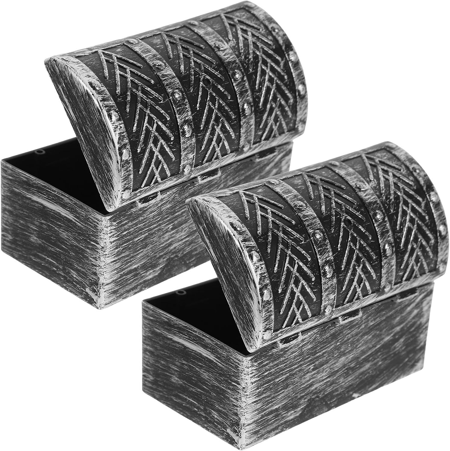 Toddmomy 2pcs Mini Vintage Treasure Chest Plastic Jewelry Box
