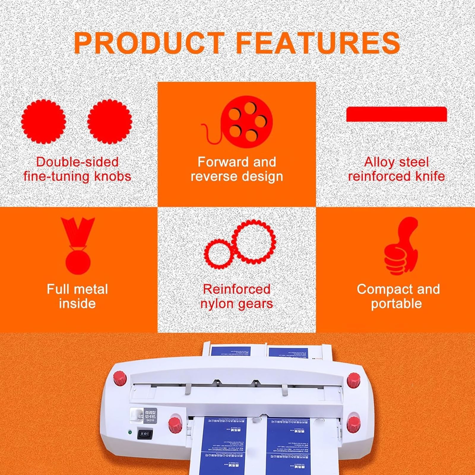 Taglierina automatica per carte con induzione automatica, margine regolabile per un taglio preciso, ideale per inviti professionali