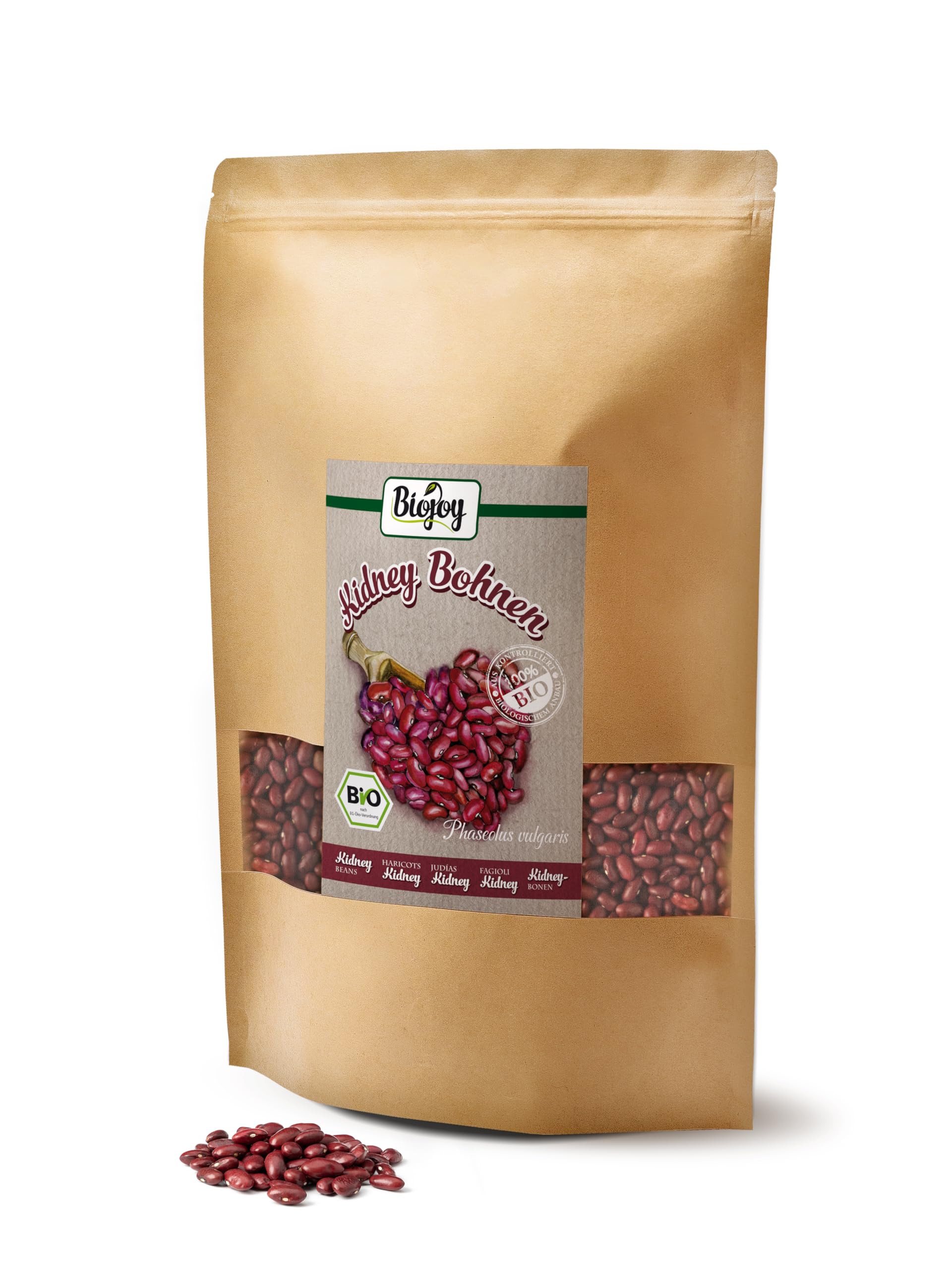 Biojoy Frijoles rojos (Kidney) Ecológicos (1,5 kg), enteros y sin aditivos