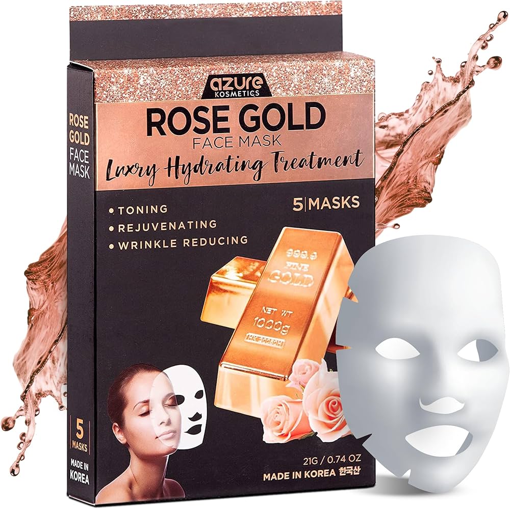 Amazon.com : Rose Gold Korean Facial Sheet Mask By Azure
