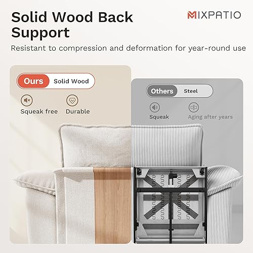 Miniatura 5 de Juego de sofá modular Cloud en forma de U, asiento profundo de 3 piezas, sofá modular de 6 plazas y brazos extraíbles, felpilla de felpa para sala