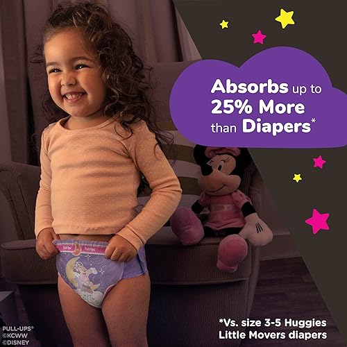 Miniatura 4 de Pull-Ups Girls' Night-Time Potty Training Pants, Size 5T-6T Overnight Training Underwear (46-60 lbs), 80 Ct