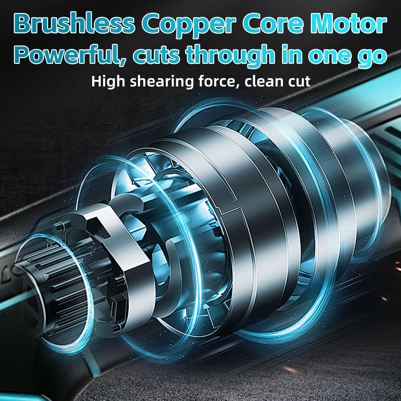 Cortatubos inalámbrico – motor sin escobillas de 600 W, apertura máxima de 7 cm, 2 niveles ajustables (3,2 cm/5 cm), compatible con batería Makita, pantalla digital para contador y nivel de batería