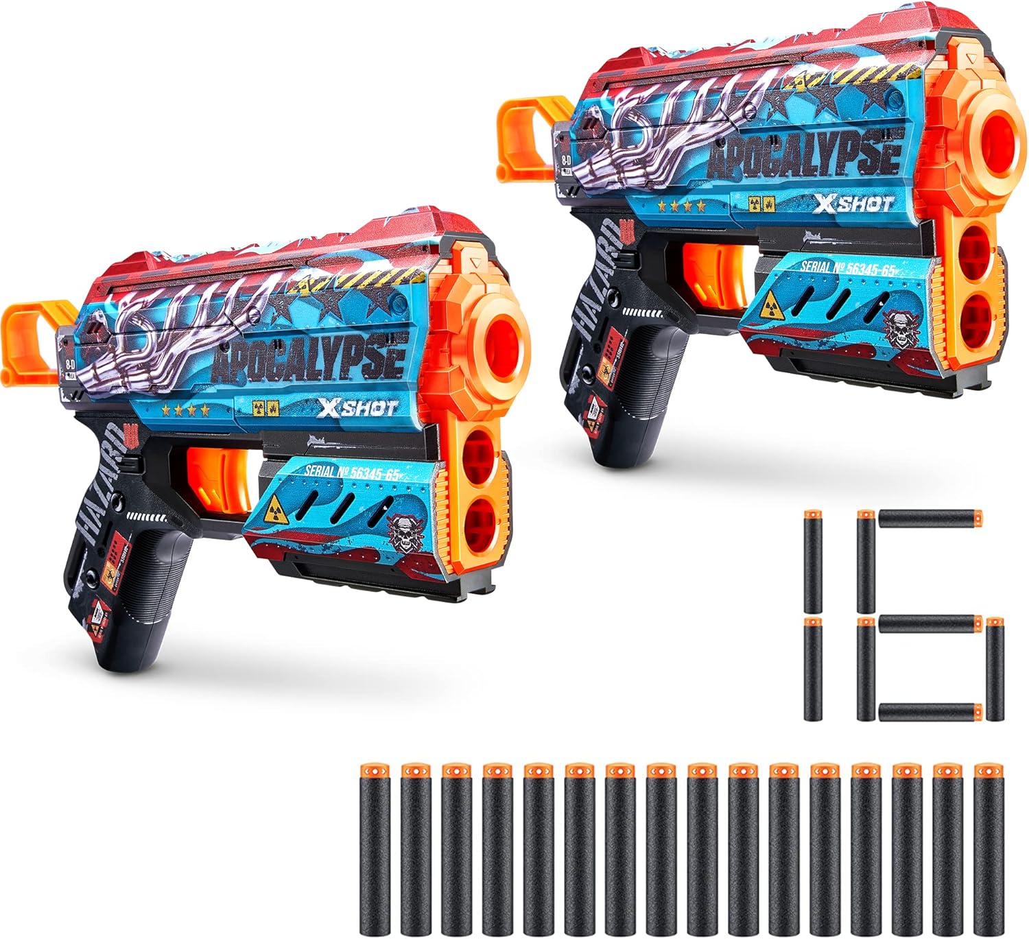 XSHOT Skins Flux Dart Blaster 2PK - Apocalypse, 16 Darts by ZURU