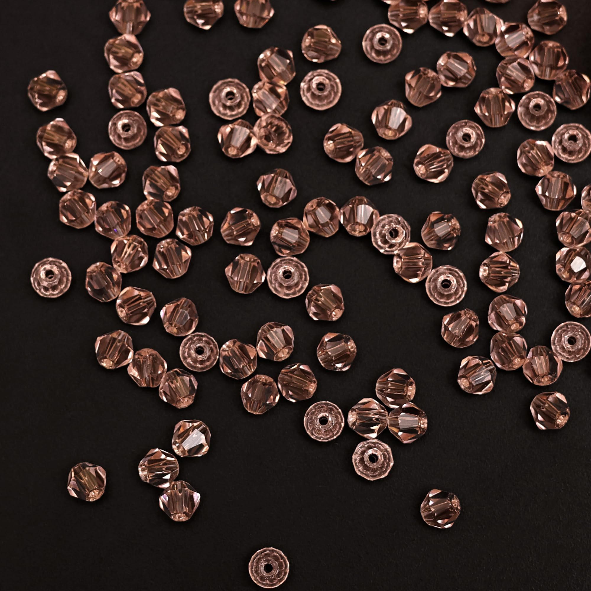 EmbroideryMaterial Crystal Orchid Pink Beads for Jewellery Making, Bracelet Making, Craft, Bag Making, Embroidery, Embellishment, Toran Making, Pusalu Making (Orchid Pink, 288 Pieces)