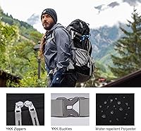 Vista 3 de MOUNTAINTOP 70L - Mochila con marco interno para camping, senderismo, mochila para hombres y mujeres con cubierta de lluvia