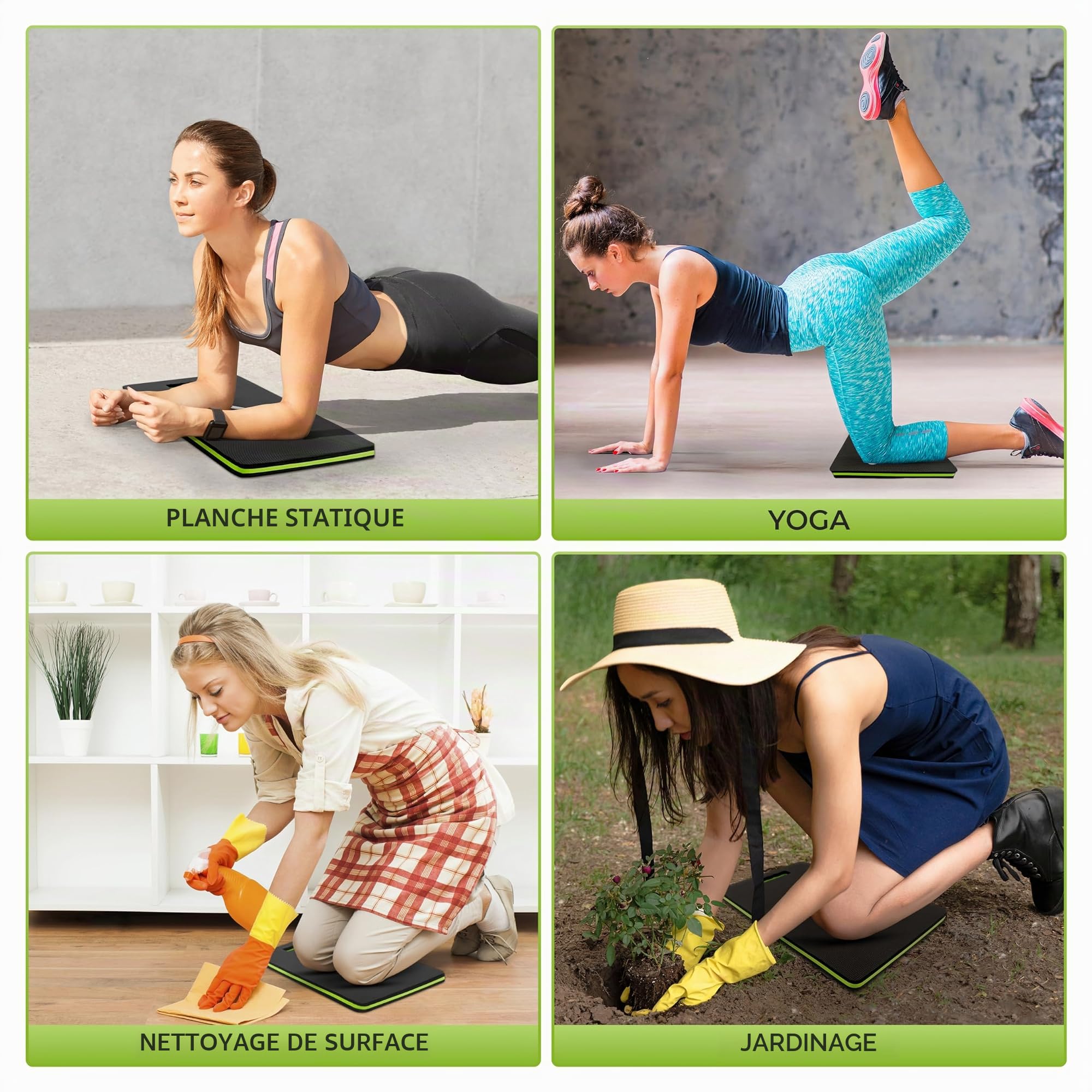 Coussin de jardin en mousse EVA haute densité épaisse et confortable. Peut être utilisé comme tapis d'agenouillement pour l'exercice, l'heure du bain, le yoga ou comme tapis de prière.