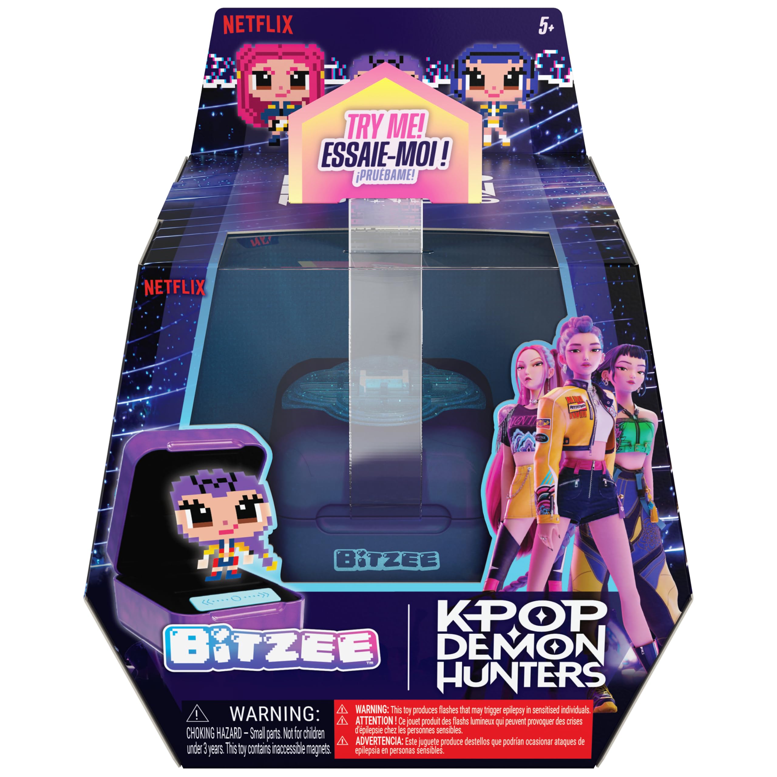 Bitzee K-Pop Demon Hunters digitales interaktives Spielzeug, ab 5 Jahren | 13 Charaktere | Interaktive Minigames | Outfits freischalten | Reagiert auf Berührung | Sammelspiel