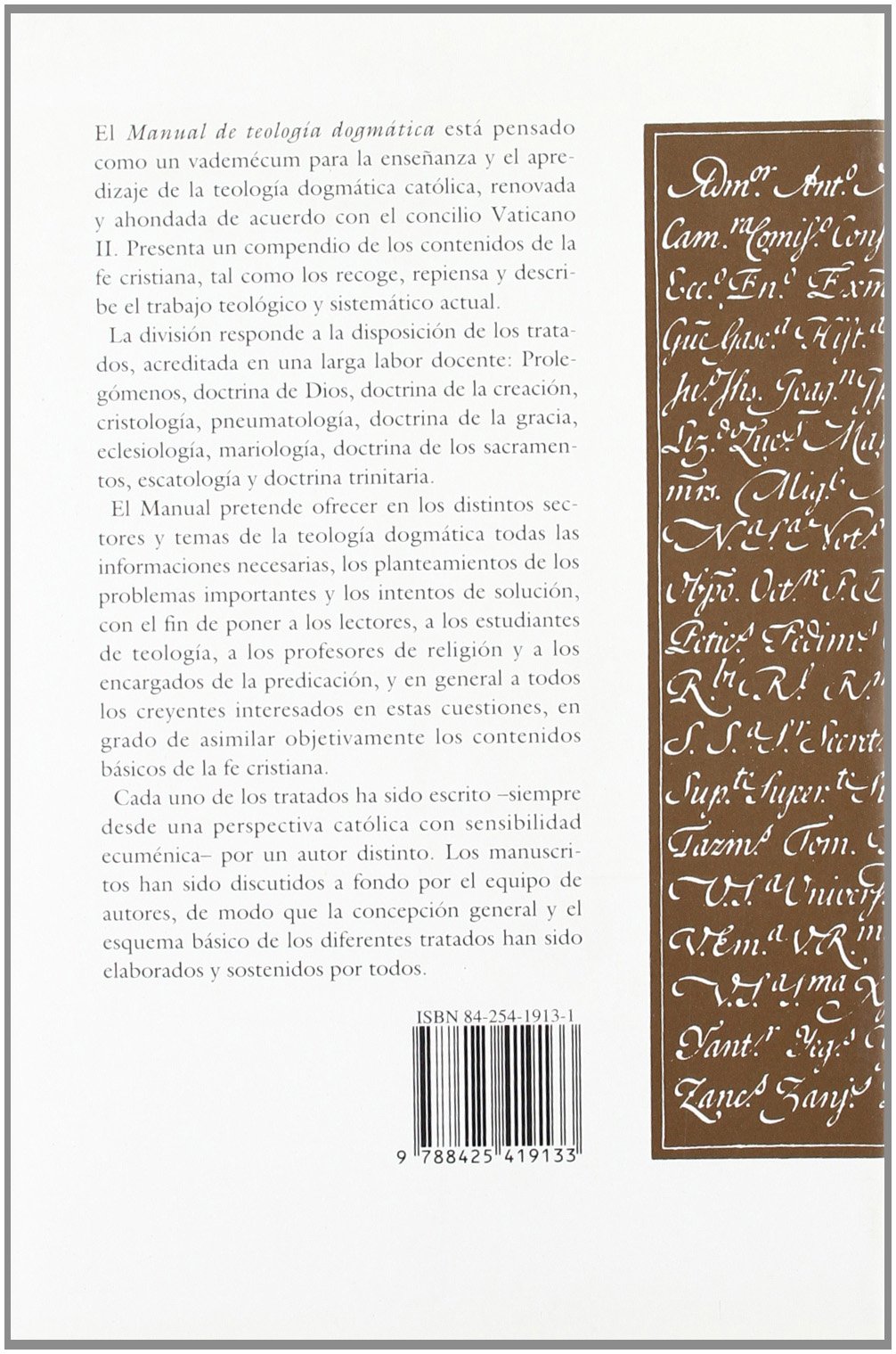 Manual de teología dogmática (Biblioteca Herder)