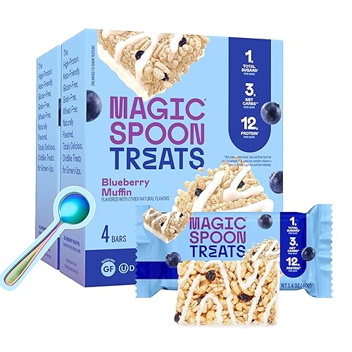 MAGIC SPOON Golosinas | Barras Altas en Proteína | Bajas en Carbohidratos | Amigables con la Dieta Keto | 1g de Azúcar | Golosina Crujiente Sin