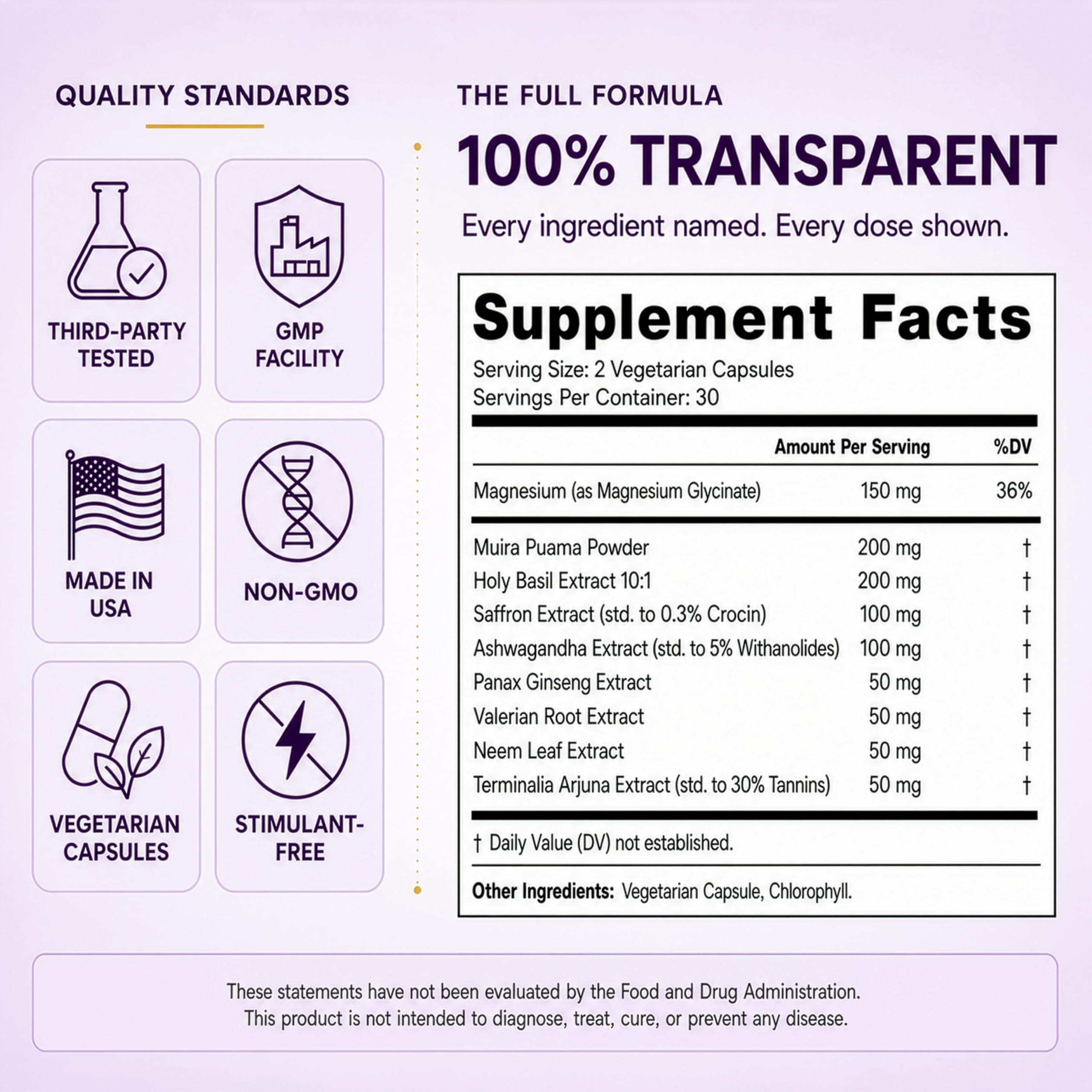 Saffron Supplements for Women & Men, 100mg Pure Saffron Extract & Arjuna — Amazon image 8