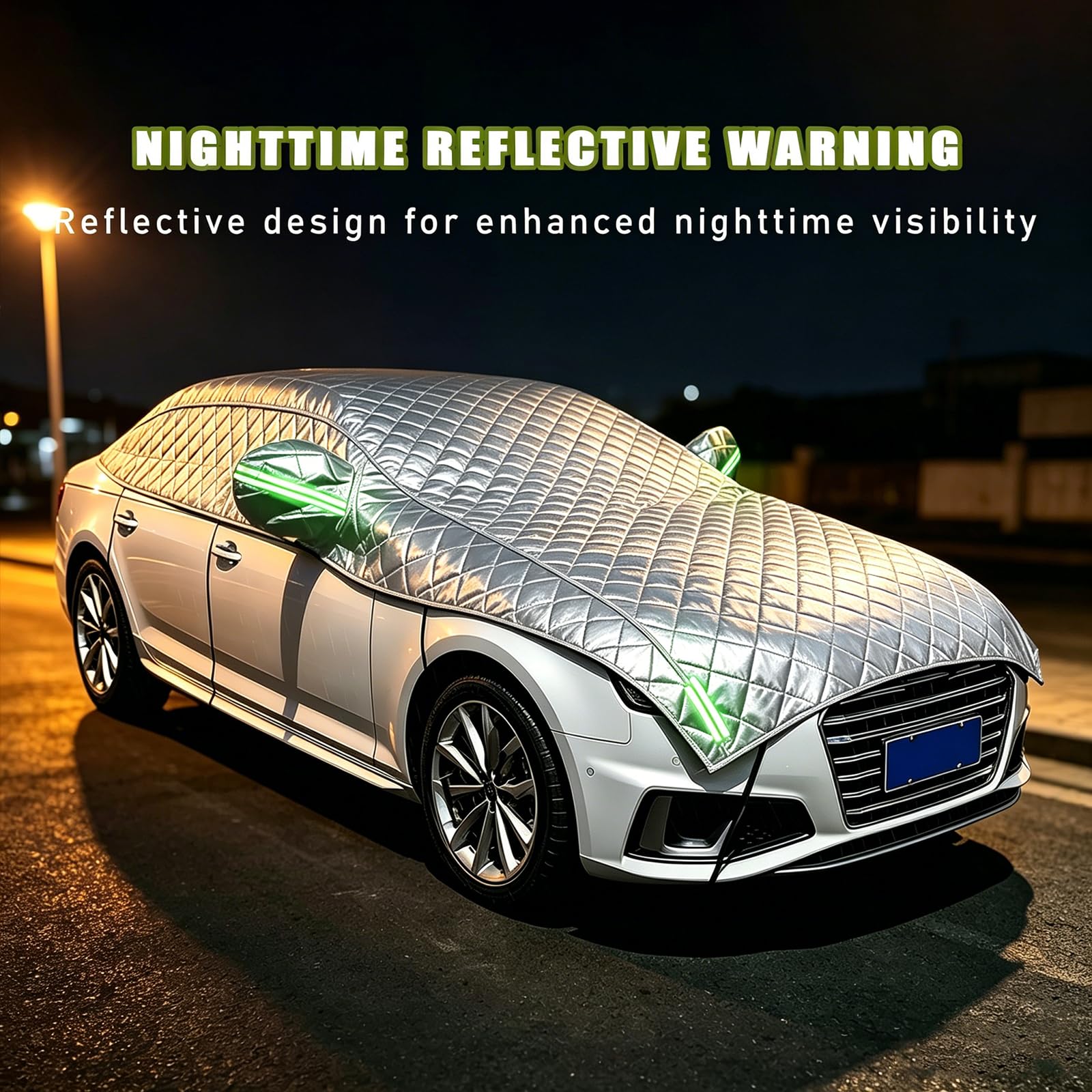 Housse Voiture Anti Grele pour Suzuki Swift 1983-2025, Demi-Housse Auto Protection Imperméable Grele Rayure, Tous Temps Extérieur Voitures, Convient à Toutes Les Saisons
