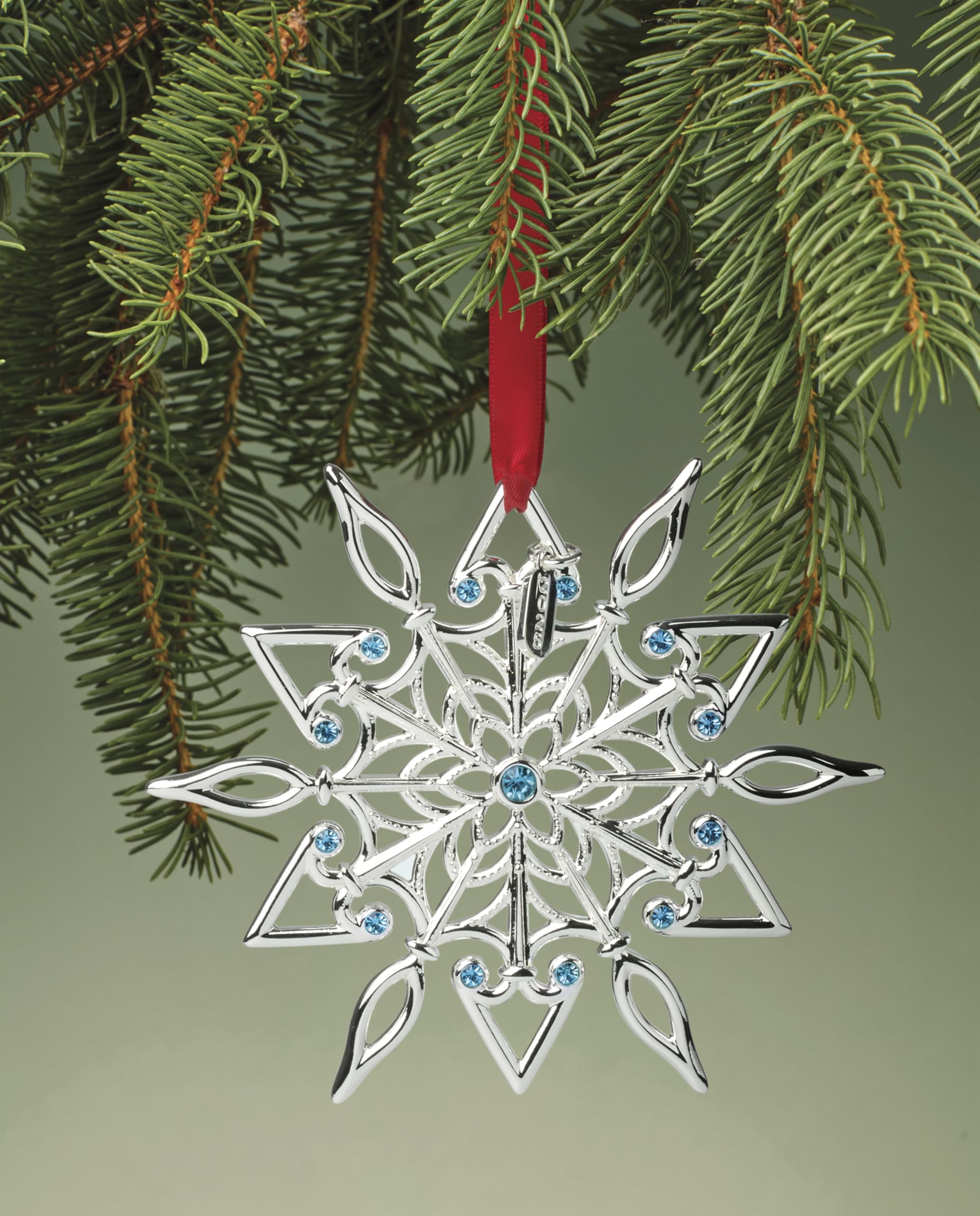 Amazon.com: Lenox Ornament, 2025 Snow Majesty Silverplate Ornament