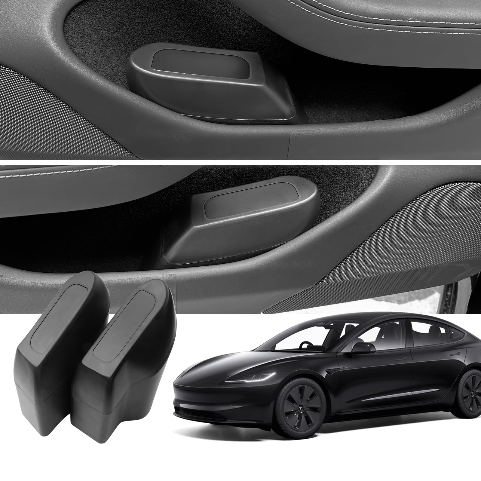 RUIYA Tesla Model 3 2018-2023 2024 Auto Mülleimer, Auto-Mülleimer mit Deckel, Mini-Mülleimer für Tesla Model 3, wasserdichter Fahrzeug-Mülleimer, Auto-Seitentür-Mülleimer (Links+Richtig)