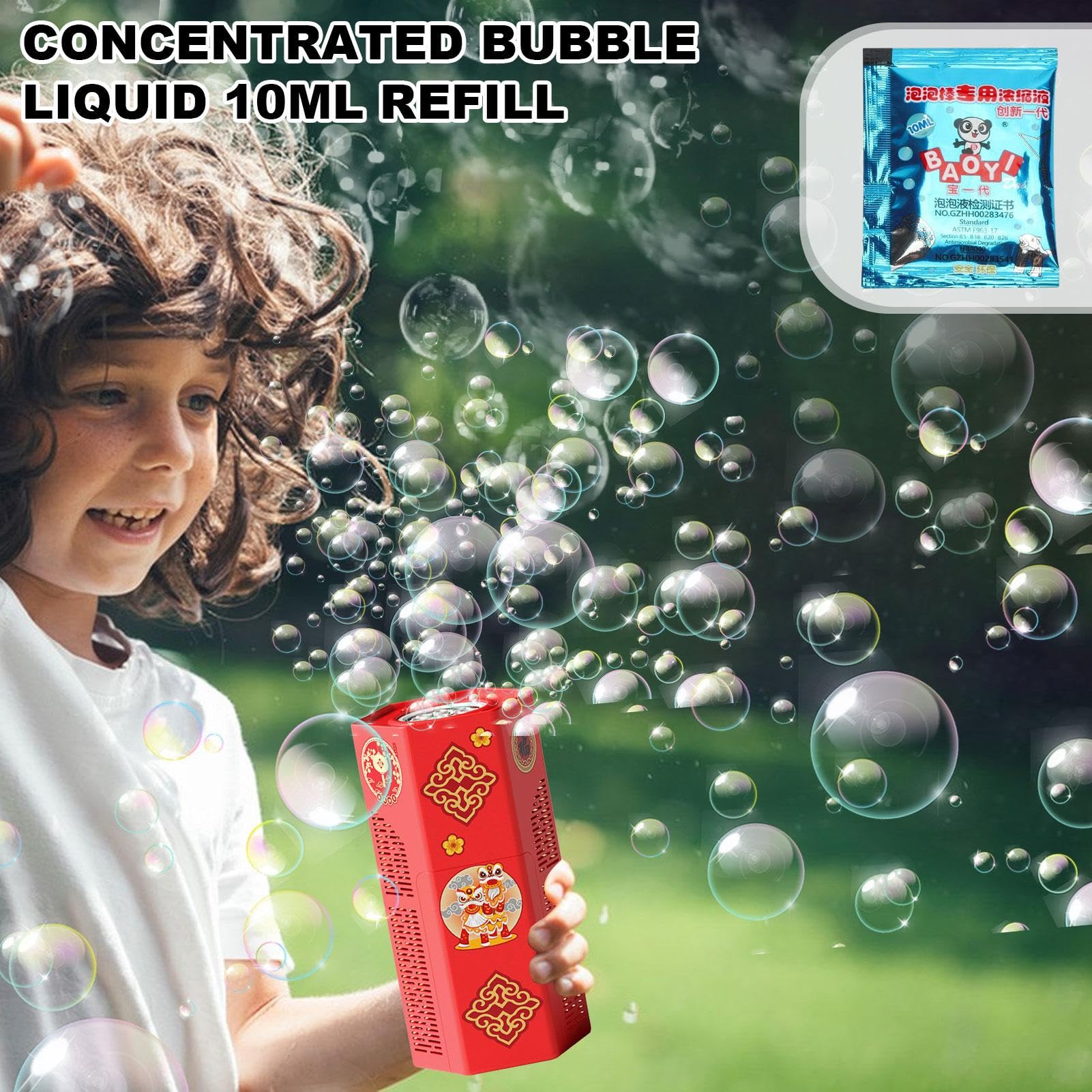Solution pour machine à bulles, solution concentrée à bulles, Concentré de recharge de solution à bulles, Liquides à bulles portables de 10 ml pour les activités de plein air des , machine à à bulles,