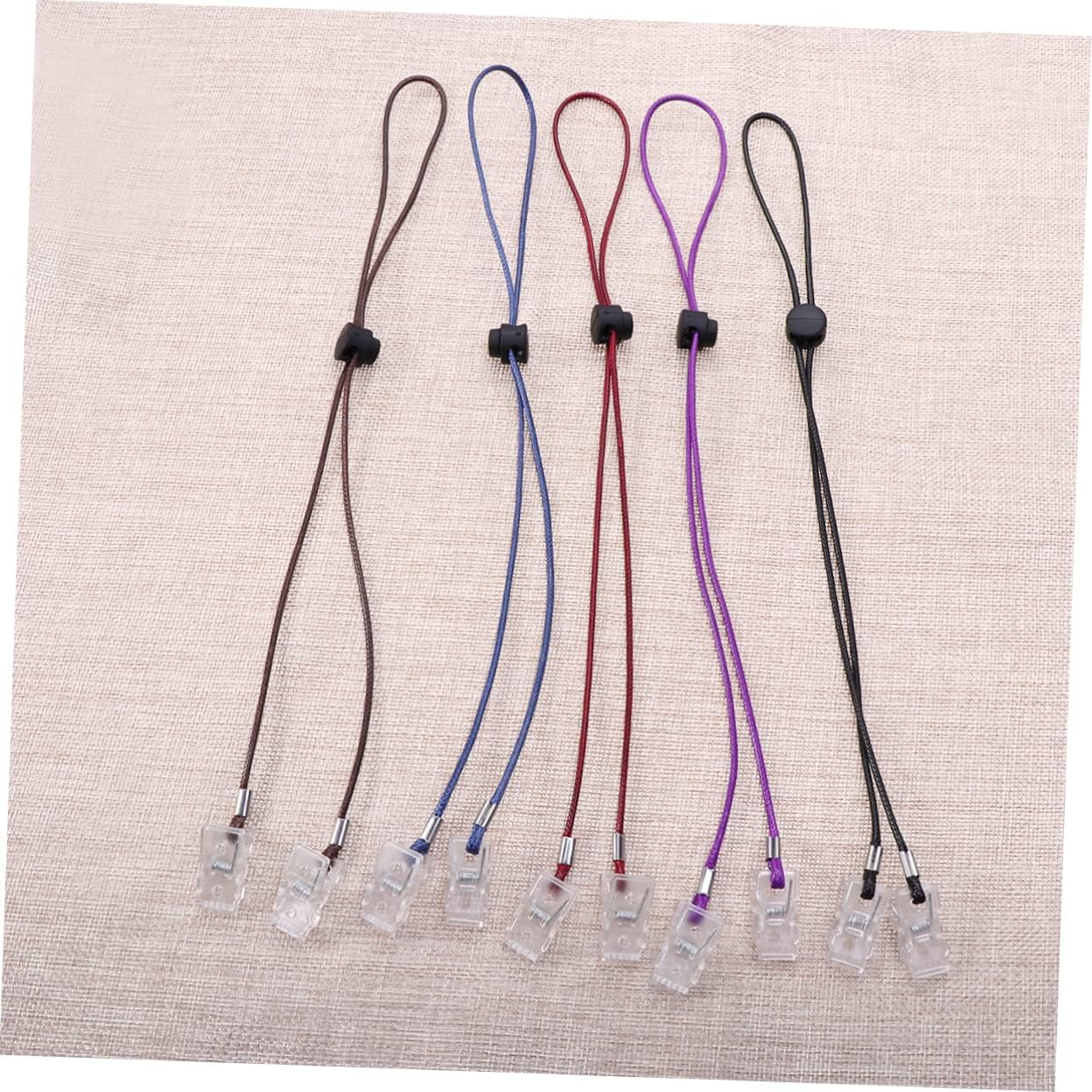 5Pcs Napkin Clip Holder Chain Flexible Lanyard for Home Dining Clinics and Drawing Studios Deep