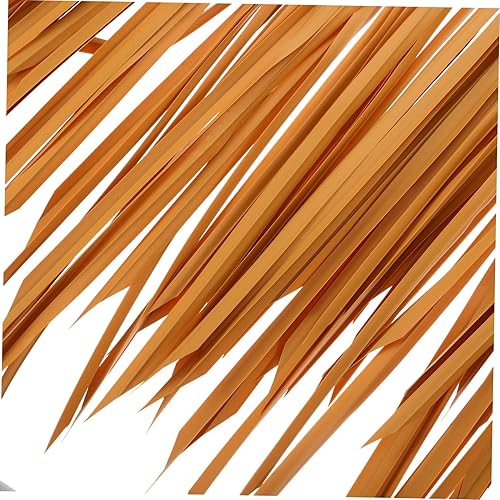 Miniatura 8 de Yardwe 4 unids paja techo material paja techo Ridge Cap pato ciego material imitación paja paja falso pato ciego hierba Tiki bar viento carillón