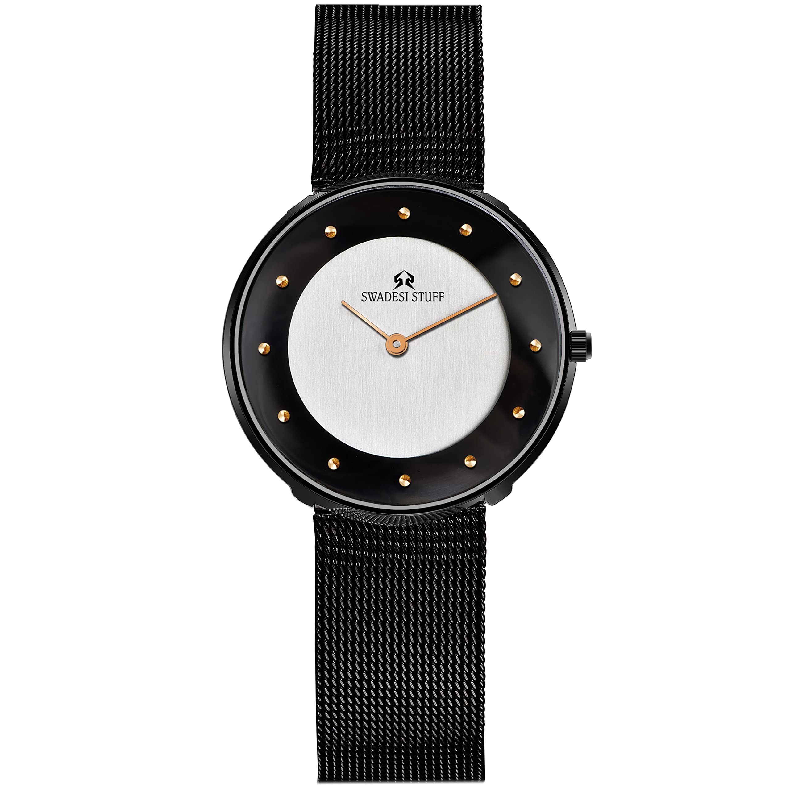 SWADESI STUFF Marvelous Maven White Dial Premium & Luxurious Stainless Steel Strap Analog Watch for Women (B0C58MHZ5C) Amazon Price History, Amazon Price Tracker