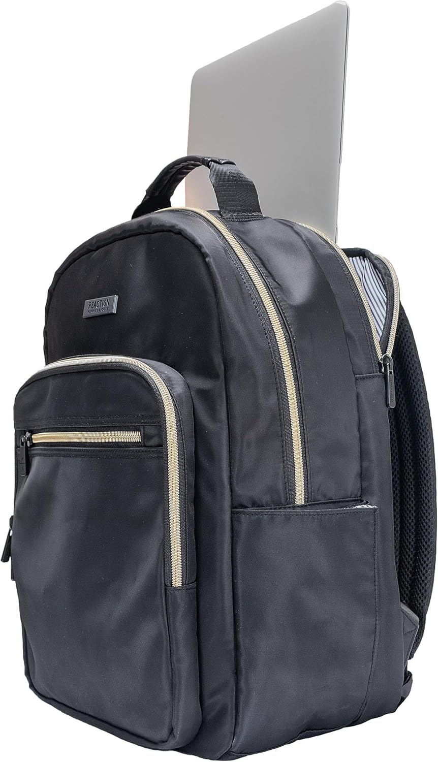 Kenneth Cole REACTION Becca Water Resistant Travel Laptop Backpack with Padded 16-Inch Laptop Compartment, Black - Image 4