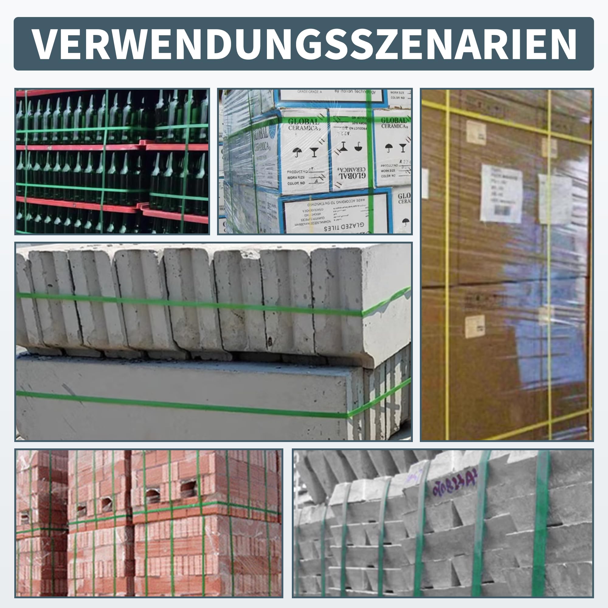 U.S. Solid Umreifungsgerät Akku Elektrisch - Halbautomatische Umreifungsmaschine für 13-19mm PP/PET-Bänder, 2x3000mAh, für Kartons und Paletten