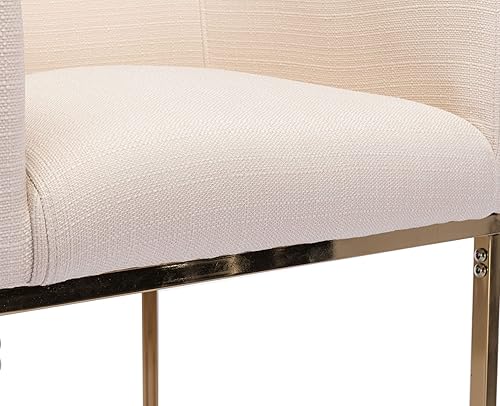 Miniatura 9 de VESCASA Taburete de barra de 32 pulgadas de alto con respaldo de barril y brazos, cojín de asiento tapizado de 4.5 pulgadas de alto, silla moderna