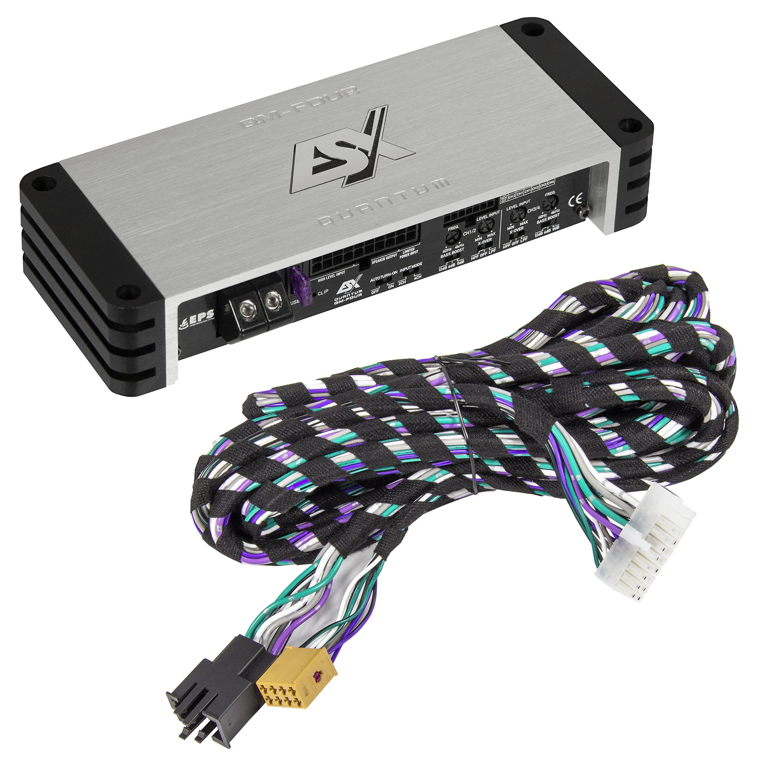 ESX QM-Four-PP Plug & Play 4-Kanal Class D Digital Verstärker 360 Watt RMS