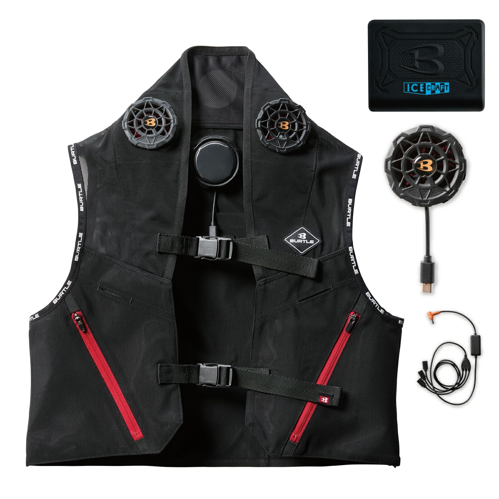 p*l様 バートル ペルチェベスト IC101S 冷却 BURTLE 空調作業服 Amazon.co.jp: バートル ペルチェベストセット IC101S アイス