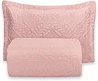 Kit Colcha Cobre Leito Camili Solteiro Dupla Face 2 Peças Ultrassônico (Rosê)