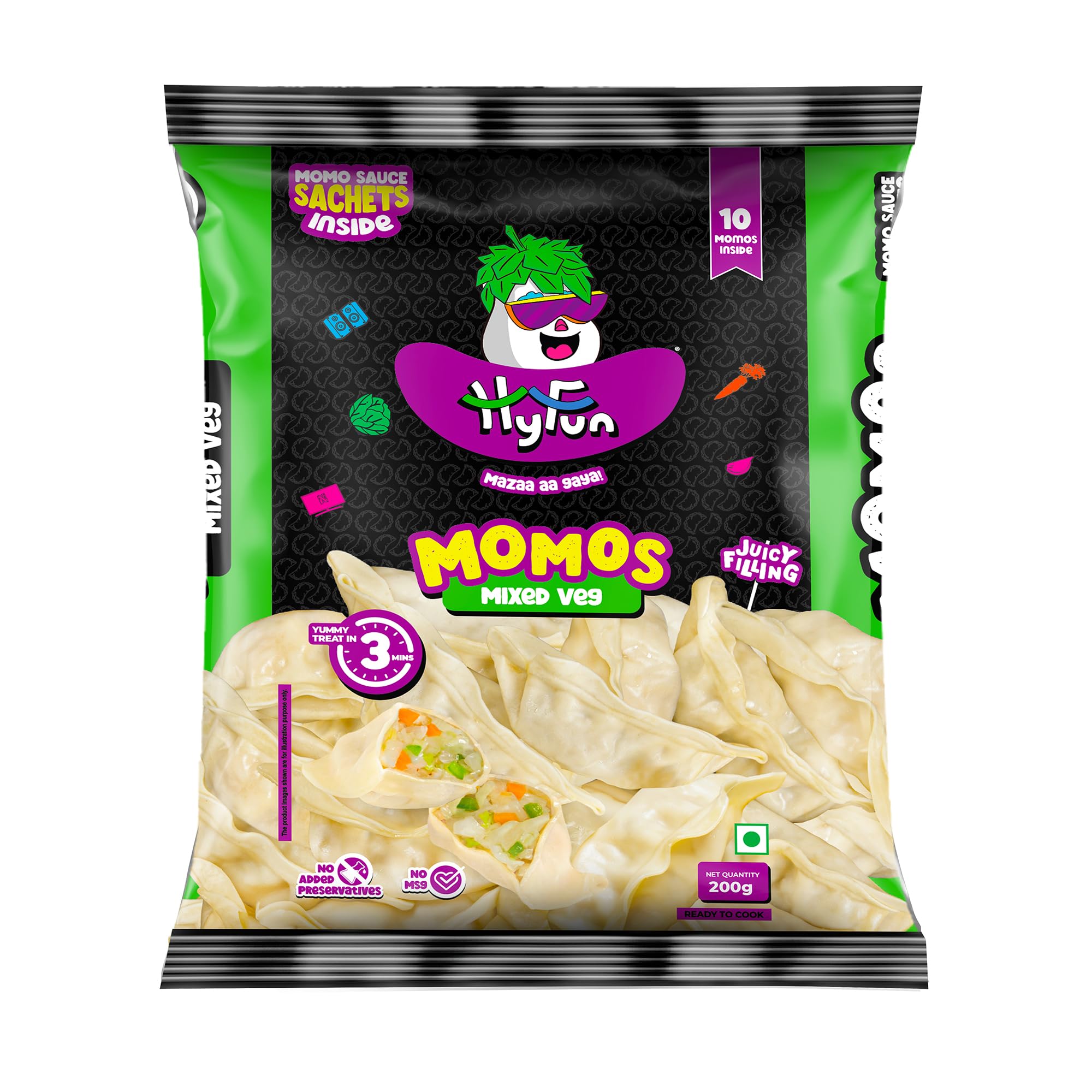 HyFun Momos – Mixed Veg 200g : Amazon.in: Grocery & Gourmet Foods