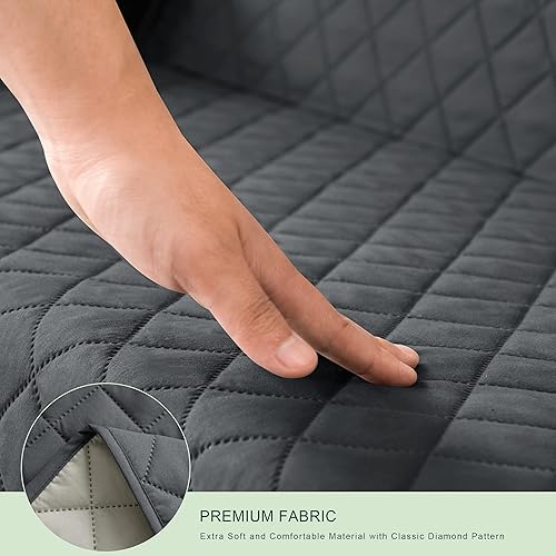 Vista 60 de Chun YI. - Funda reversible para sofá, funda para sillón, fácil de instalar, lavable, cubiertas para sala de estar. Negro