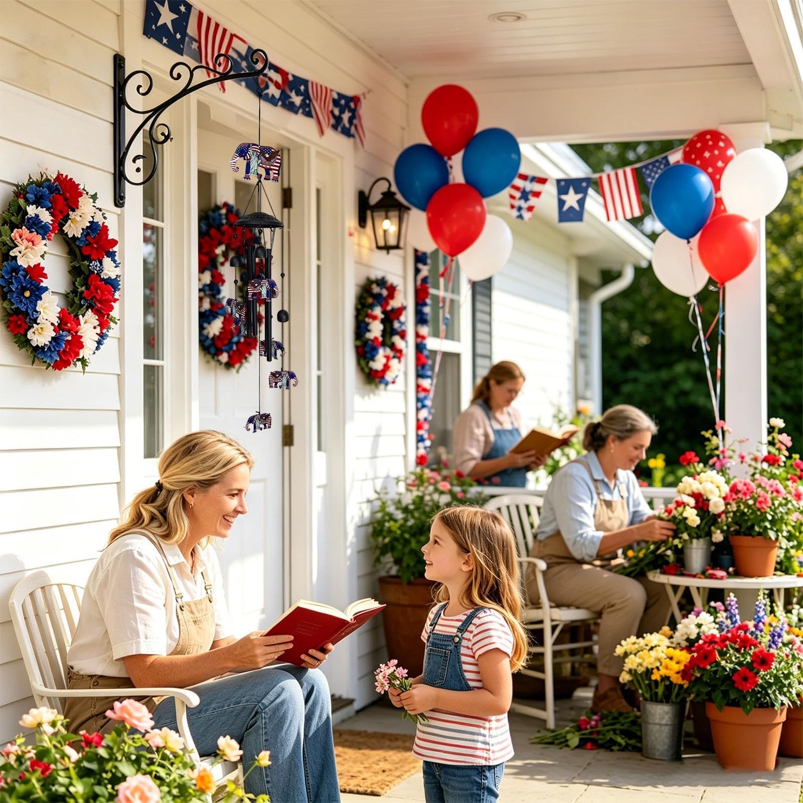 Campana de águila decorativa para exteriores, resistente a la intemperie, con pequeños cascabeles, para canalones, jardines, patios, porches, balcones, familias, propietarios de casa