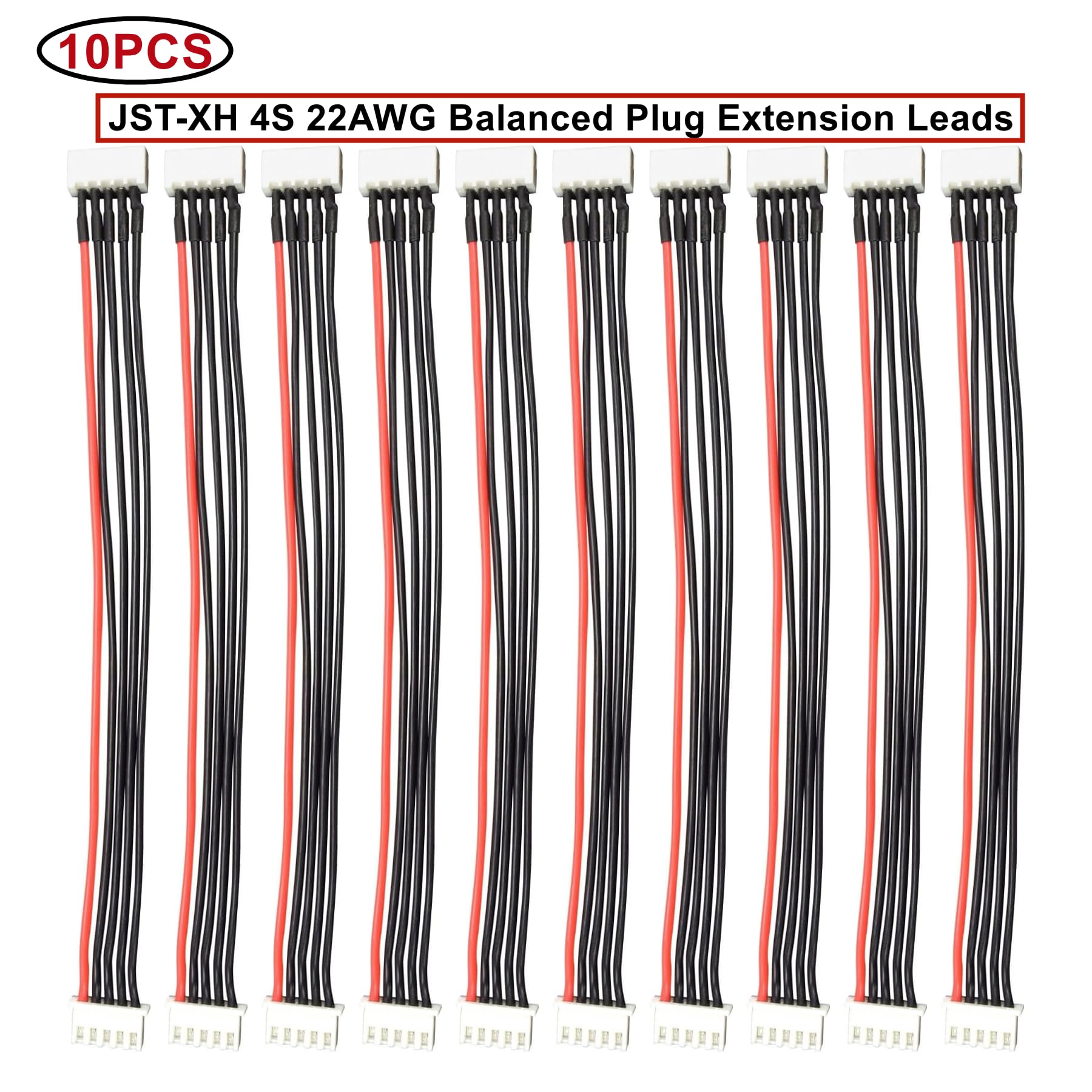 10x 4S JST-XH Balance Verlängerungskabel 20cm – Für LiPo Akkus, RC, Drohnen & Ladegeräte