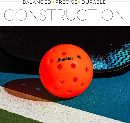 Vista 25 de Franklin Sports Pelotas de pickleball para exteriores X-40 – Bola oficial de Estados Unidos Pickleball, Tour APP + US Open – Tamaño reglamentario