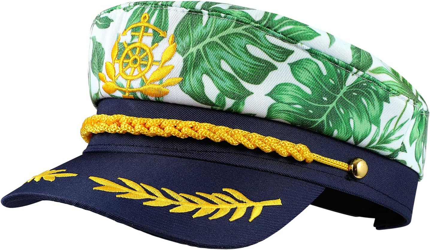 SOIMISS Captain Hat Adjustable Yacht Hat Hat Sailor Cap Nautical Party Captain's Cosplay Costume for Men Women