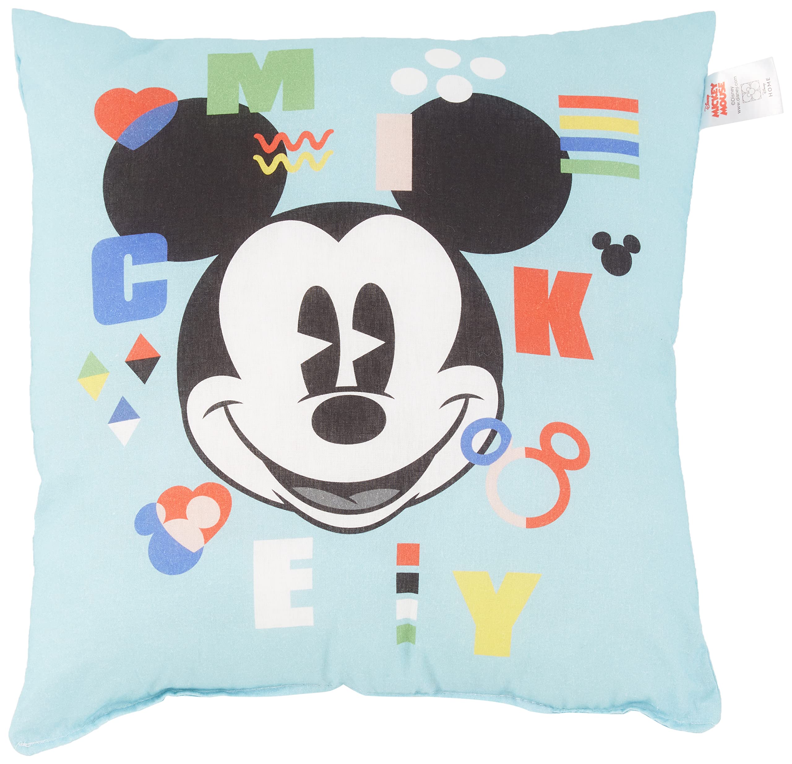 TAÇ Disney Mickey Funny Lisanslı Karakter Baskılı Pamuk Kırlent, Çok Renkli, 40x40 cm