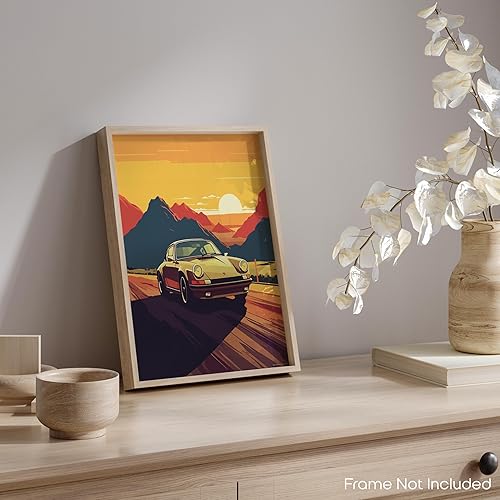 Miniatura 5 de Inspirational Wall Art Co. - Innovación | Porsche 911 2023 - Carteles de coche para habitación de niños - Decoración de pared del automóvil -