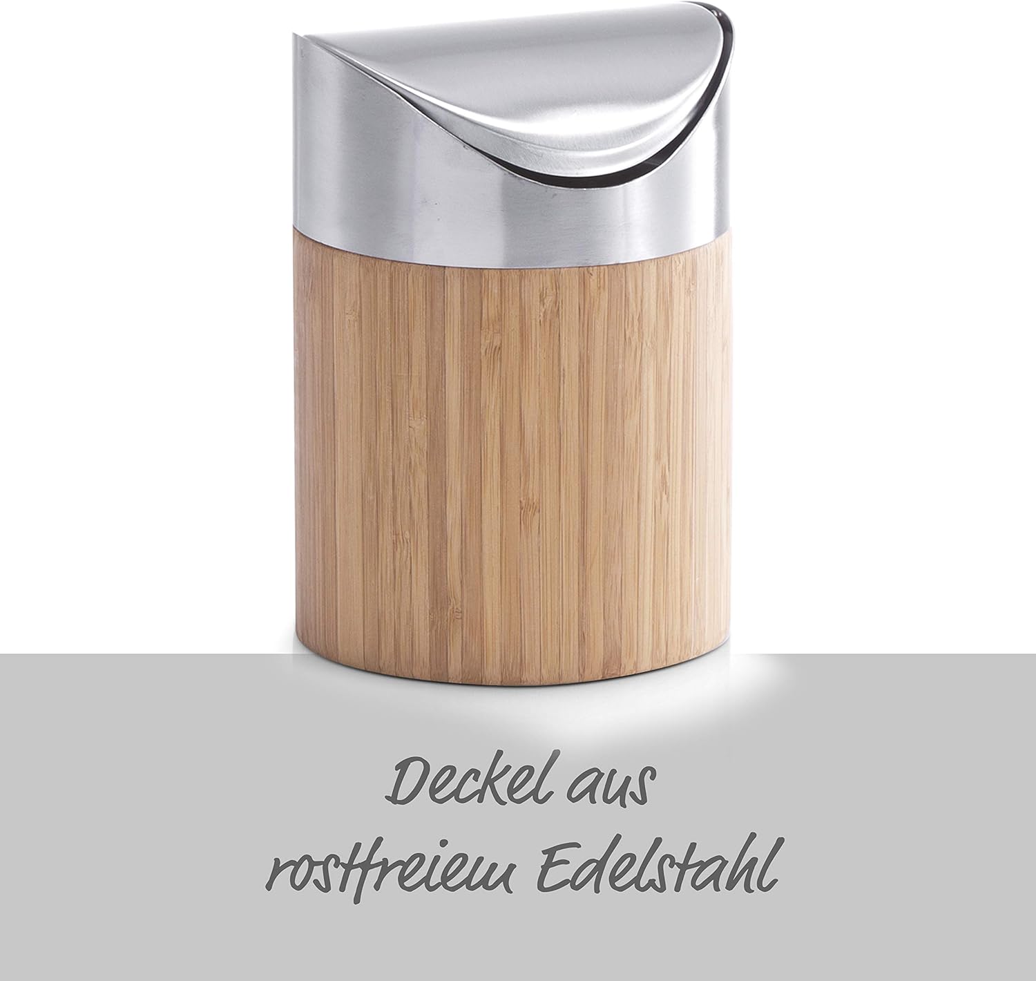 Zeller Table Waste Bin, Brown, 12 x 12 x 17 cm