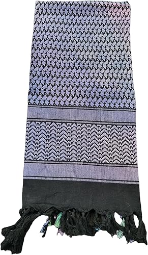 SHEKAF Bufanda Shemagh para hombre - Mujer100% algodón militar Shemagh Keffiyeh Bufanda Arafat Tactical Desert Rave Bandana para la cabeza
