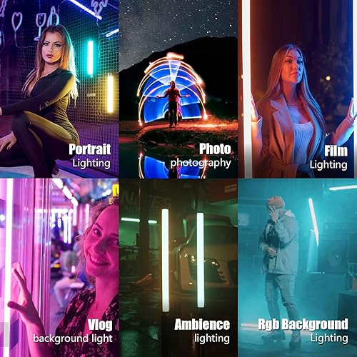 Miniatura 5 de Mettlelite TLX2 RGB Tubo de luz LED a todo color Luz de video portátil con APP Control DMX 2 pies 2800K-8000K CRI96 TLCI97 360 RGB CCT HSI Modo 10