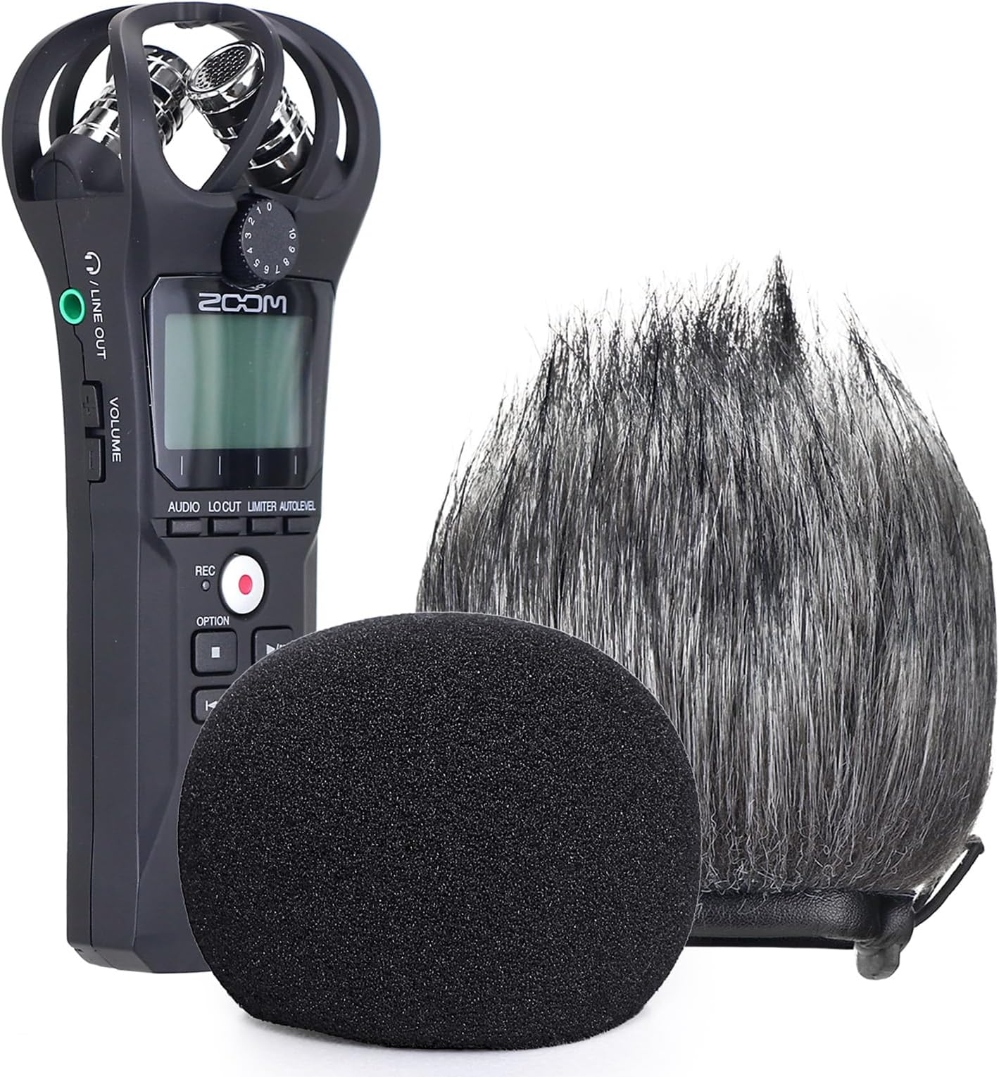 Zoom H1n Recorder Foam & Furry Indoor/Outdoor Windscreen Muff, Pop Filter/Wind Cover Shield Fits Zoom H1n & H1 Handy Portable Digital Recorder