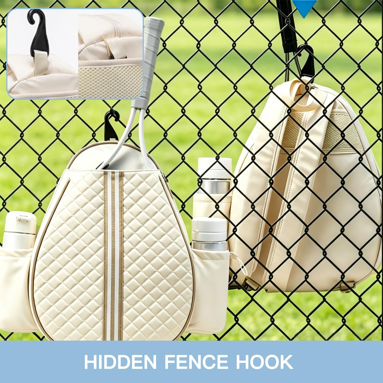 Mochila de tenis, bolsa de tenis para mujer, hombre y niños, bolsa impermeable para 2 raquetas de tenis, pickleball, tenis y bádminton