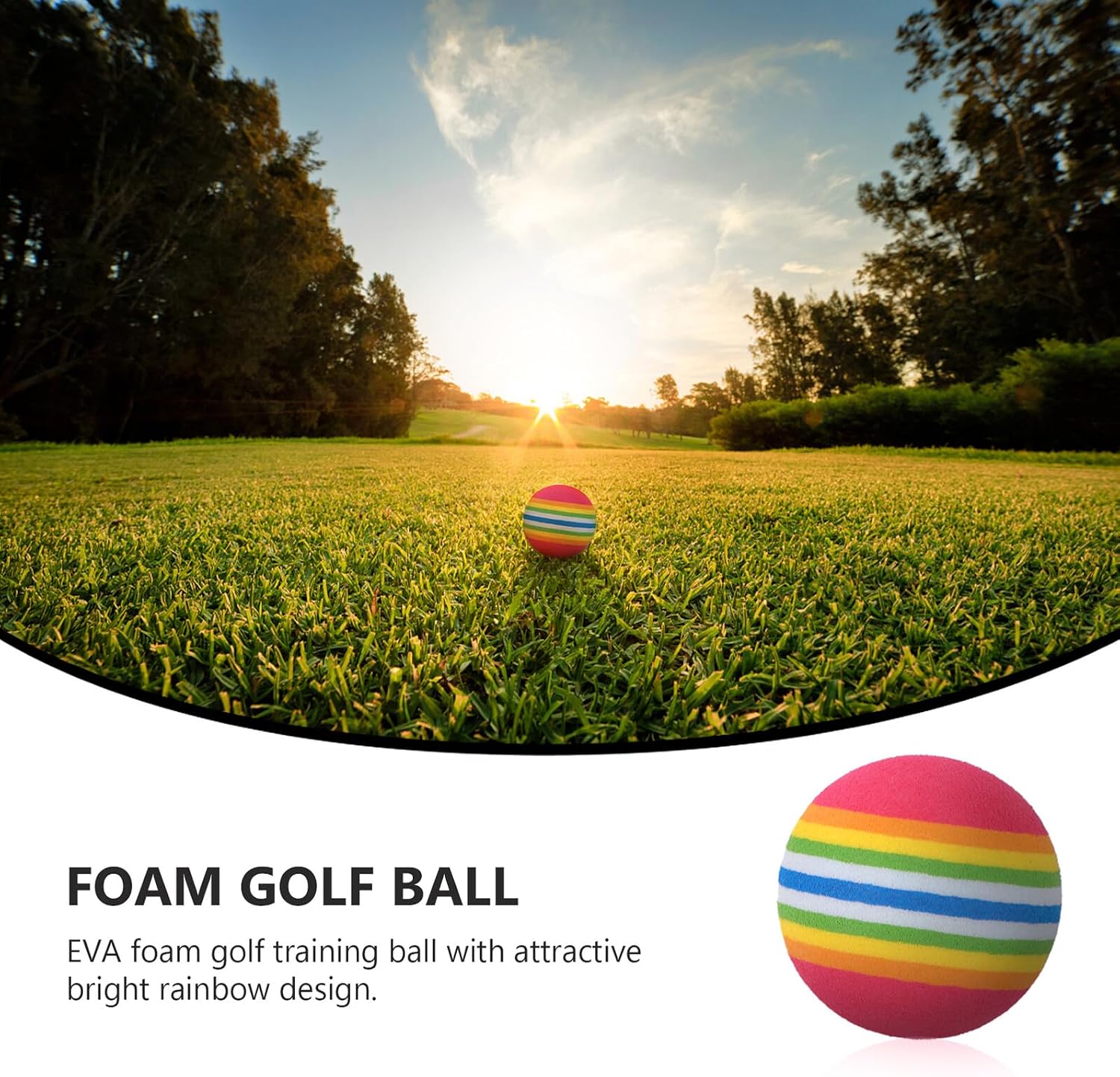Ciieeo 25pcs 42mm Multicolor Eva Golf Practice Balls Lightweight Indoor Training Sponge Balls for Golfers