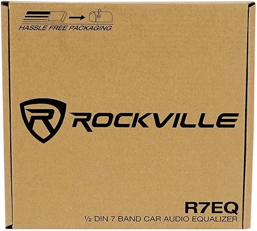 Miniatura 9 de Rockville R7EQ 1/2 DIN 7 bandas ecualizador de audio para automóvil, salidas delantera/trasera/sub, perillas LED azules, controlador de línea