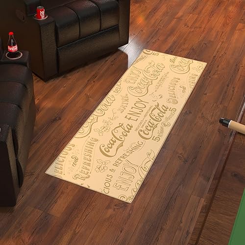 Coca-Cola - Alfombra antideslizante de goma con diseño de botellas coloridas, lavable a máquina, 2 x 5 pies, para sala de estar, decoración de