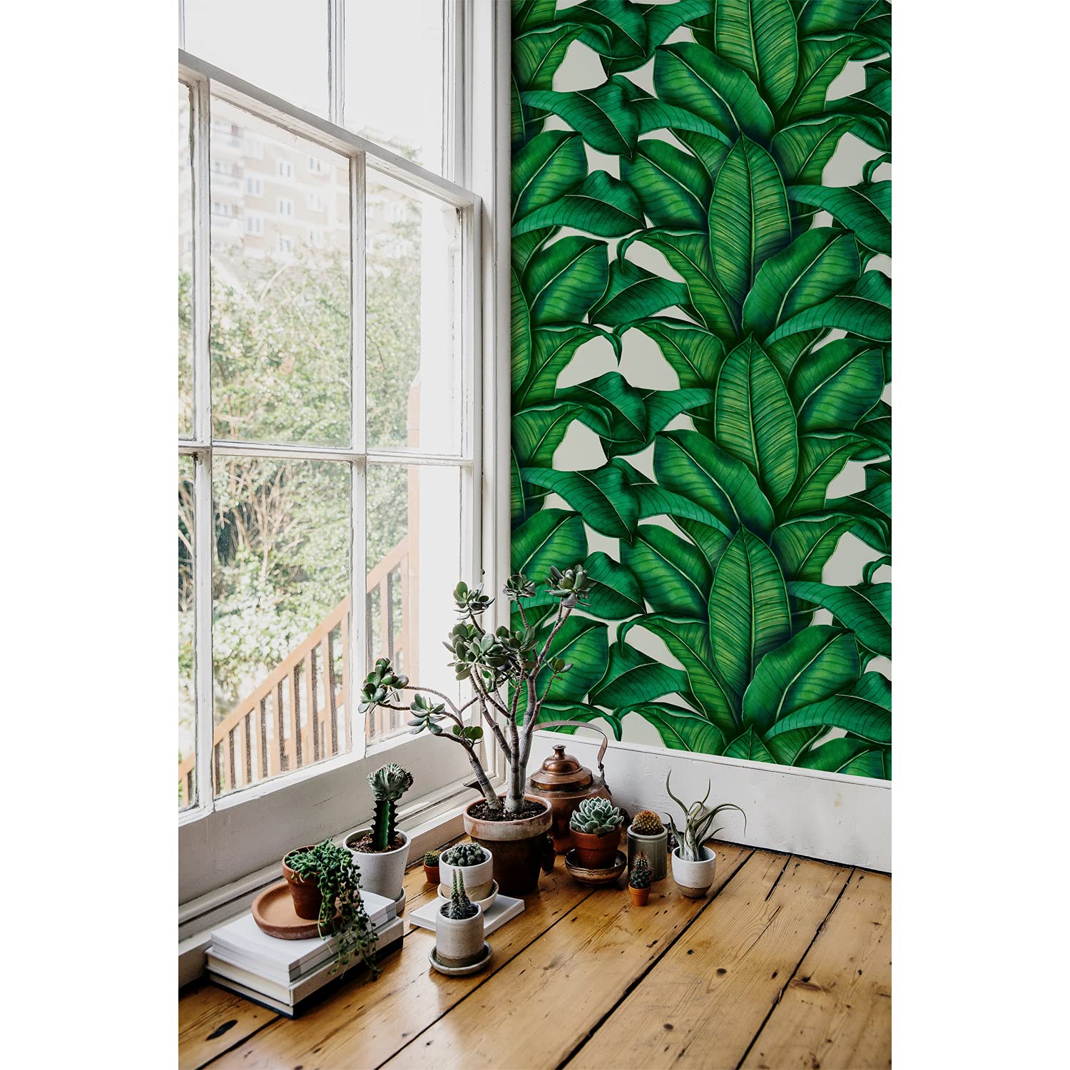 Papier peint intissé meuble chambre salon cuisine décoration murale feuilles