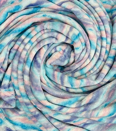 Miniatura 2 de Manta decorativa de forro polar azul suave felpa de terciopelo de terciopelo abstracto acento de cascada para sofá, silla, sofá cama o dormitorio,