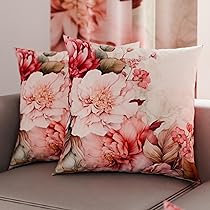 PETTI Artigiani Italiani – Coppia di Federe Cuscino 50×50 cm in Microfibra, Cuscini Arredo Camera da Letto, Divano, Salotto, Set 2 Fodere Copricuscino, Federa Floreale 152, 100% Made in Italy