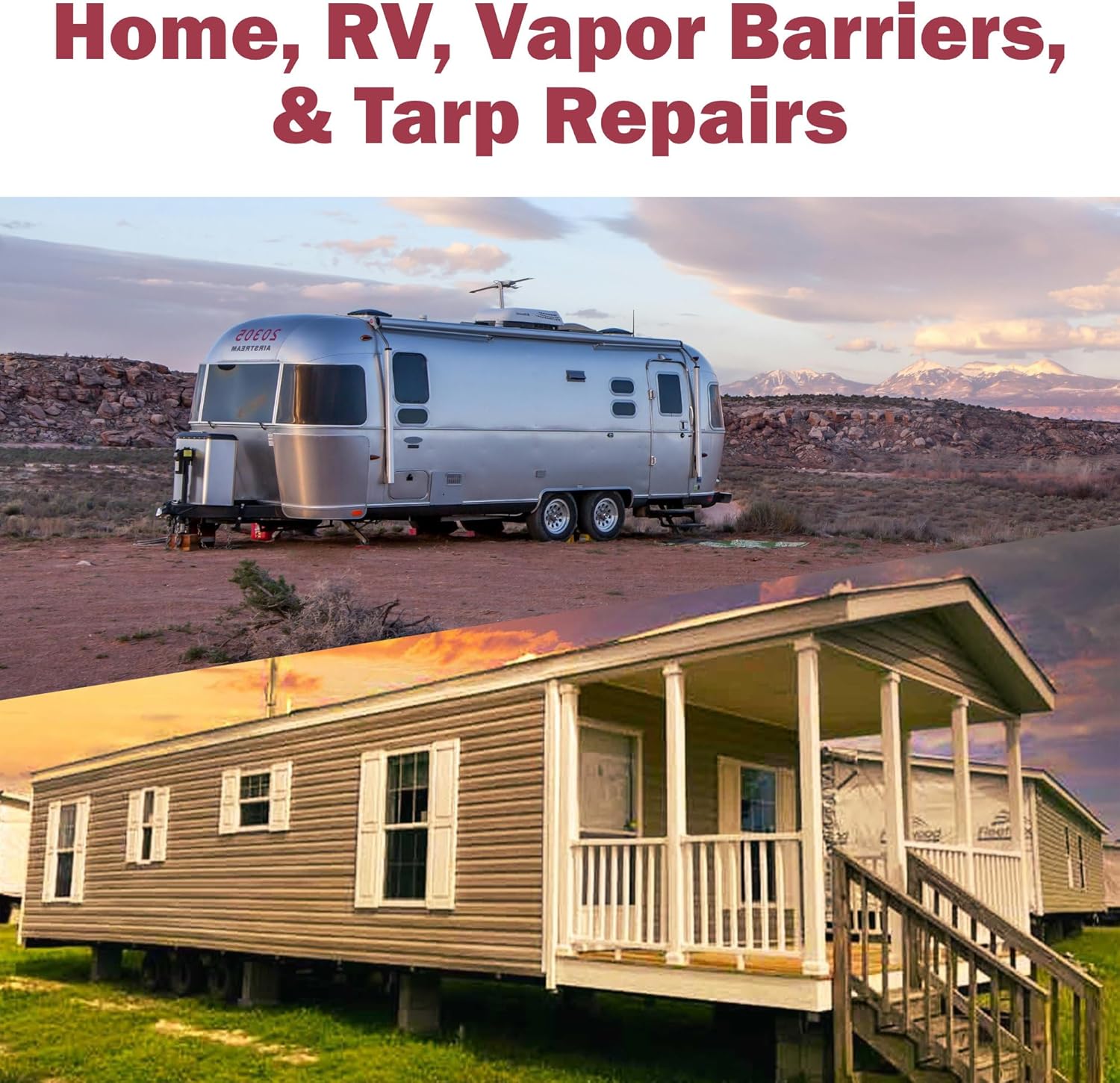 Lumintrail Flex Mend Mobile Home RV Underbelly Pan Bottom Board Repair Tape | 4" x 108' | Permanent Adhesive Patch Repair for Mobile Homes, RV, Vapor Barrier | with a Keychain Light